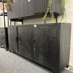 Dressoir Caithlinn mango, zwart
